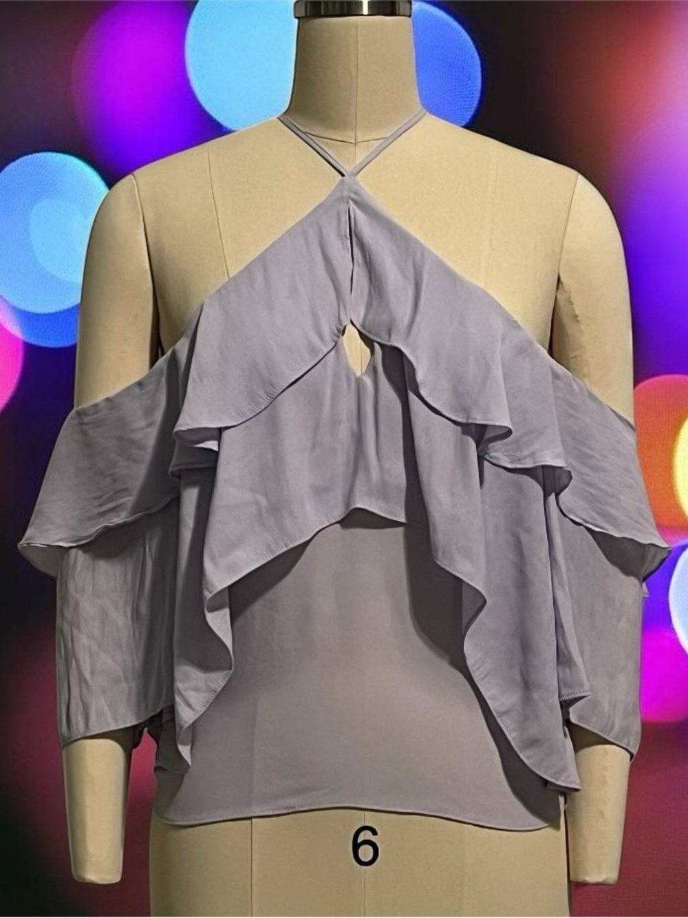 Forever21 Lavender Flowy Halter Blouse